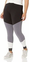 Soffe Womens Plus Size Spirit Legging Workout Black/Grey Heather/Ash 1X NEW NWT  - £19.34 GBP