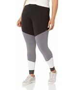 Soffe Womens Plus Size Spirit Legging Workout Black/Grey Heather/Ash 1X ... - £19.46 GBP