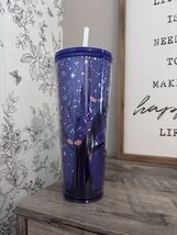 New Starbucks Halloween Glow In The Dark Tree Tumbler Venti 2022 Purple - $28.49