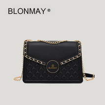 High-Grade French Rhombus Square Pouch WoMens Three-Layer Design Chain Crossbody - £42.31 GBP