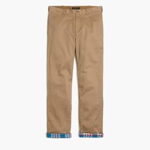 NWT Mens Size 33 33x30 J. Crew Mercantile Straight Fit Flannel-Lined Khaki Pants - £31.21 GBP