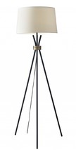 60 Inch Black Tripod Floor Lamp With White Empire Shade - €208,18 EUR