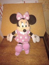 Minnie Mouse Plush Disney Collection 19 Inch Pink Polka Dot Dress Stuffed Animal - £7.26 GBP