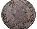 1825 50C Bust Half Dollar En Très Bon État, Tannage Des Deux Côtés - $209.85