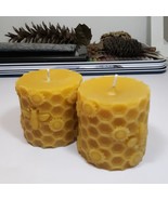 100% Natural Pure Yellow Beeswax 2.5&quot; x 2.5&quot; Honey Bee Pillar Decor Flam... - $38.80