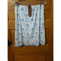 Xhilaration Size M Skirt Floral Blue Brown Green Lined Girls - £7.81 GBP