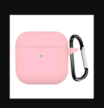 Silicone Waterproof Carry Protective Case for Airpods with Keychain (3 pcs) Pink - £21.14 GBP