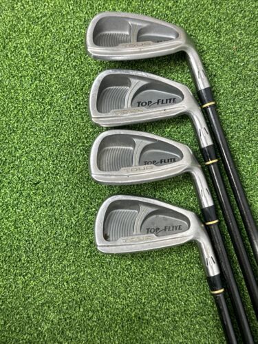 Primary image for Top Flite Tour Irons PW 7 6 9 Lot Of Four Regular Flex 80 Gram Shafts Nice Grips
