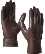 Leather Gloves for Men,Winter Sheepskin Driving Riding Gloves Cashmere L... - £35.51 GBP