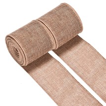 Christmas Burlap Ribbon For Gift Wrapping, Wired Ribbon For Christmas Tree Decor - £16.43 GBP