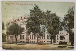 South Bend Indiana High School Building 1916 to Burkett Indiana Postcard A15 - £7.15 GBP