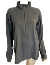 Columbia Slate Blue High Neck 1/4 Zip Long Sleeve Fleece Pullover Sz L - $14.24