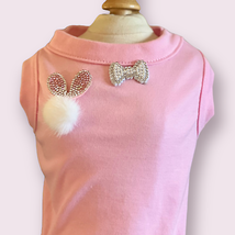 Elegant Fuzzy Bunny Applique Dog Shirt - £34.36 GBP