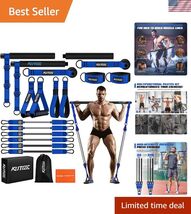 Portable Pilates Bar with 270lbs Resistance Bands - Ideal for Home Workouts - $119.53