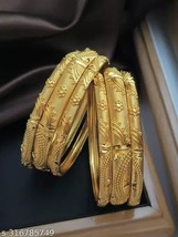 South Indian Women 4  Pcs Bangles/ Bracelet Gold Plated Fashion Wedding Jewelry - £27.21 GBP