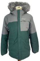 Boys Columbia Green Puffer Coat Winter Jacket Fur Trim  Removable Hood X... - $53.99