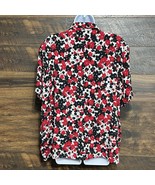 Alfred Dunner Womens Blouse Size 20 Floral Poppy Red Black White Flowers... - €14,67 EUR