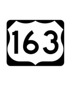 5&quot; us route 163 highway sign road bumper sticker decal usa made - £21.49 GBP