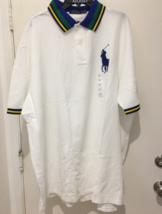 Polo Ralph Lauren Big &amp; Tall White Classic Fit Big Pony Mesh Polo Shirt ... - £71.93 GBP