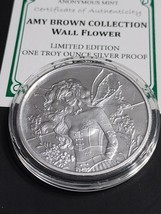1 oz Silver Proof Wall Flower By Amy Brown With Coa - £89.51 GBP