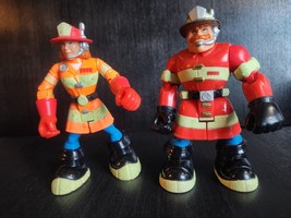 Rescue Heroes Figures Lot Of 2 Mattel Vintage 2K Firefighters Billy Blaze Wendy - $11.65