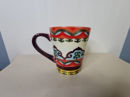Euro Ceramica Boho Mug Great Colors 4.5 inches  Purple Inside - $14.85