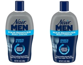 Nair Hair Remover for Men Hair Remover Body Cream, 13 oz (2-Pack) - £32.77 GBP
