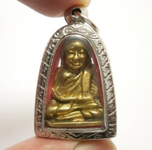 LP Ngern of Wat BangKlan Temple in Pijit Thai Buddha amulet pendant locket bless - £35.10 GBP