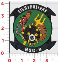 NAVY EIGHTBALLERS HSC-8 GREEN EMBROIDERED HOOK &amp; LOOP PATCH - £31.46 GBP