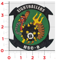 NAVY EIGHTBALLERS HSC-8 GREEN EMBROIDERED HOOK &amp; LOOP PATCH - £30.60 GBP