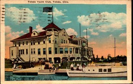 Toledo OH- Ohio, Toledo Yacht Club 1928 White Border Postcard BK55 - £3.87 GBP
