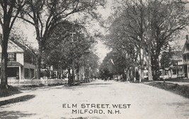 Postcard Elm Street West Residence Scene Milford New Hampshire NH - £7.95 GBP