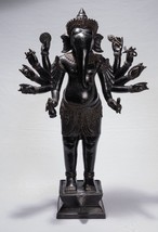 Antik Khmer Stil Stehend Bronze Bayon Ganesha Statue Und Yoni - 84cm/86.4cm - £1,851.43 GBP