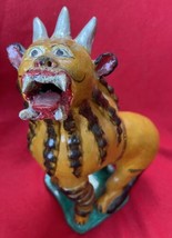 Mexican Fine Folk Art Barro Betus Traditional Lion Nagual By Juan José Medrano - £55.06 GBP