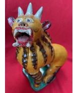 Mexican Fine Folk Art Barro Betus Traditional Lion Nagual By Juan José M... - £55.08 GBP