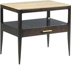 Bedside Table Nightstand Woodbridge Mezzanote Mid-Century Modern Tapered - £1,784.68 GBP