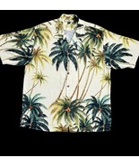 Tommy Bahama Shirt Mens Large Silk Button Up Hawaiian Palm Trees Tropica... - $358.42 MXN