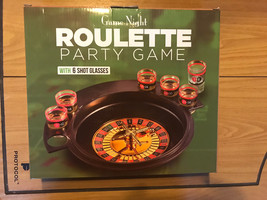 Adult  Drinking Game Night Roulette Party With 6 Shot Glasses New - £14.93 GBP
