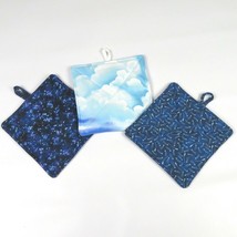 NEW- Set of 3 handmade potholders, Milky Way, sky and shooting stars - £16.32 GBP