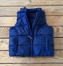 Gap Kid’s Full zip Cheetah Puffer vest size 4 Blue K1 - $13.37
