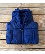 Gap Kid’s Full zip Cheetah Puffer vest size 4 Blue K1 - £10.51 GBP