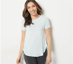 Cuddl Duds Softwear with Stretch Crew-Neck Top (Serene Aqua, Medium) A47... - £14.67 GBP