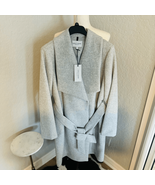 Cole Haan Signature Slick Wool Blend Wrap Shawl Collar Coat, Gray, Size ... - $216.77 CAD