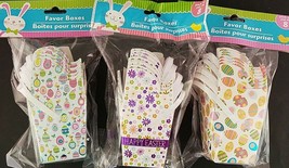 Easter Mini Favor Boxes with Handles Decorated w Easter Theme Prints - £2.31 GBP