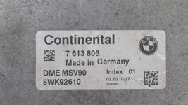 11-12 BMW 528i F10 N52 Ecu Dme Cas4 MSV90 Engine Computer Module & Fob 7613806  image 3