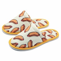 Chochili Women Hot Dog Home Slippers Beige Orange Lightweight Silent Walk - £11.08 GBP