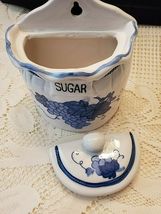 FLAT BACKED SUGAR BOWL WITH GRAPES image 3