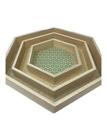 Wooden Hexagon Nesting Trays Set of 3 NEW - €16,38 EUR
