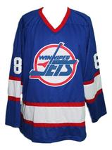 Any Name Number Winnipeg Jets Retro Hockey Jersey Blue Selanne Any Size image 4