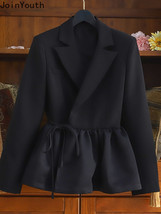 Korean Chic Woman Jacket Temperament Ladies Tops Suit Collar Short Coat Women La - £56.41 GBP